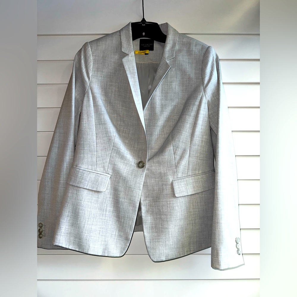 The Limited Light Gray Suit Jacket